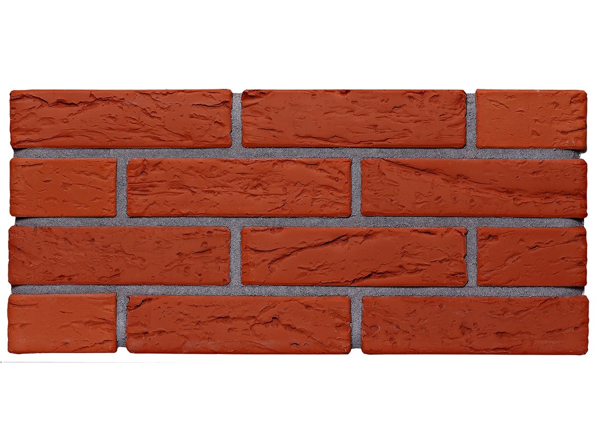 Облицовочный кирпич Кирово-Чепецк Красный кора дерева - 250x120x88 мм
