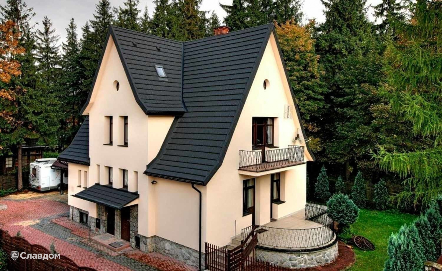 Композитная черепица рядовая AeroDek Robust цвет Антрацит (07)