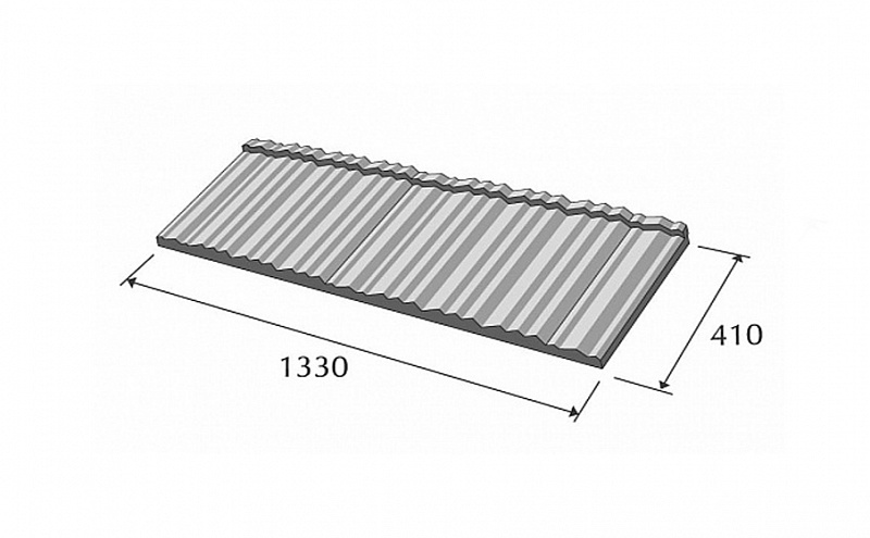 Композитная черепица METROTILE МетроШейк - II кофе, 1330*410 мм